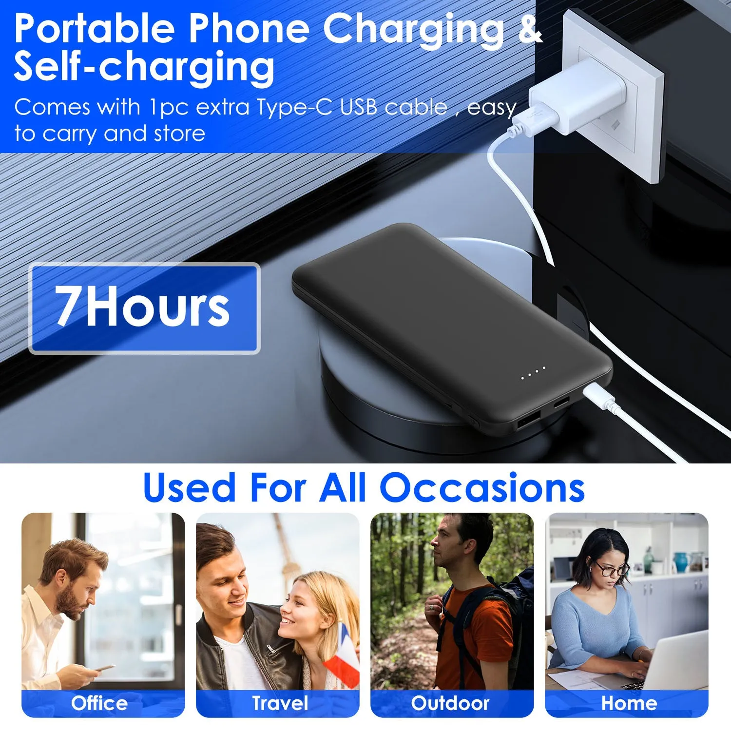 10000mAh Power Bank Portable Phone Charger