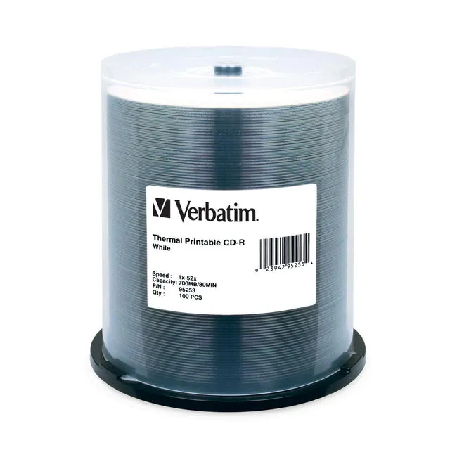 100Pk Cd-R 80Min 700Mb 52X Wht Thermal