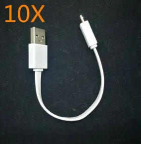 10X 16cm Short Flat Micro USB V8 Charger Cable Cord for Power Bank Good Quality