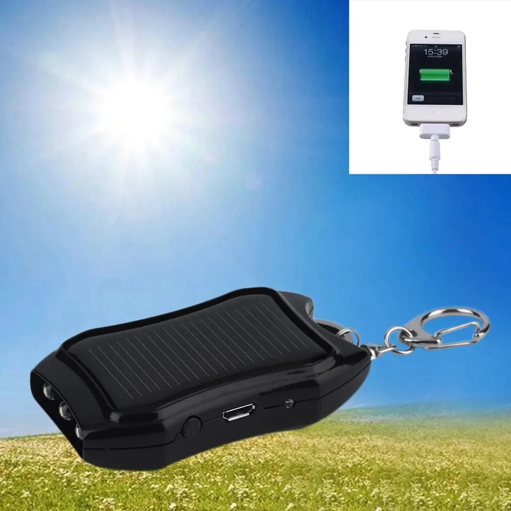 1200mAH Solar Keychain Solar Charger Mobile Power Supply