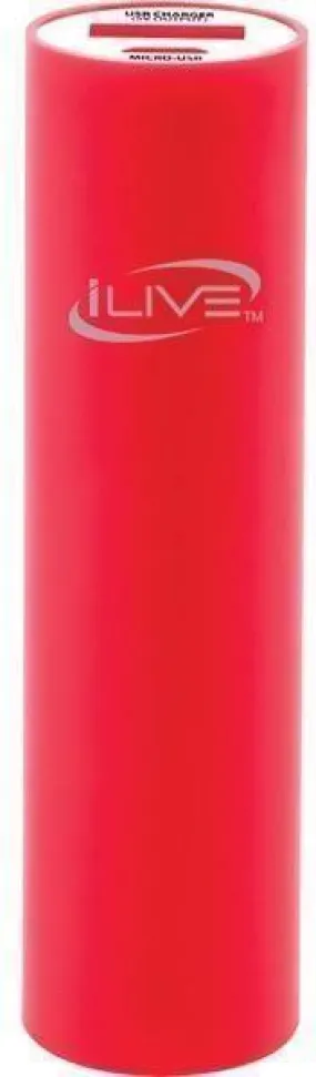 1800mAh Portable Charger Power Bank (Red) by iLIVE