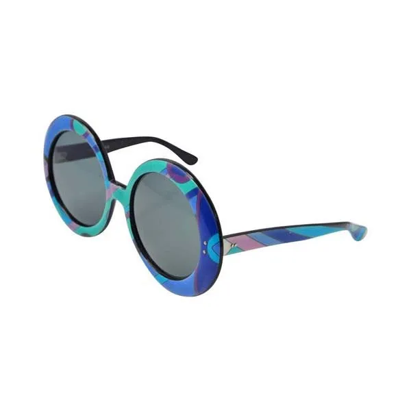 1960s Emilio Pucci Multicolored Mod Round Sunglasses