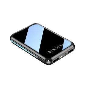 20000mAh Mini Power Bank Portable Charger Mirror Screen LED Digital Display