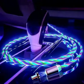 3 in 1 LED Flowing Magnetic Fast Charging Cable-LED Charging Cable