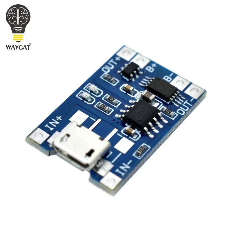 5 pcs Micro USB 5V 1A 18650 TP4056 Lithium Battery Charger Module Charging Board With Protection Dual Functions 1A Li-ion