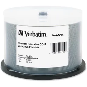 50Pk Cd-R 80Min 700Mb 52X Wh Thermal Hub