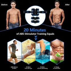 6-Mode EMS Ab Muscle Stimulator with Rechargeable Battery