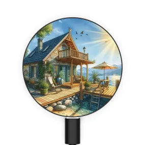 A sunny summer day and an aesthetic house on the beach Magnetic Induction Charger