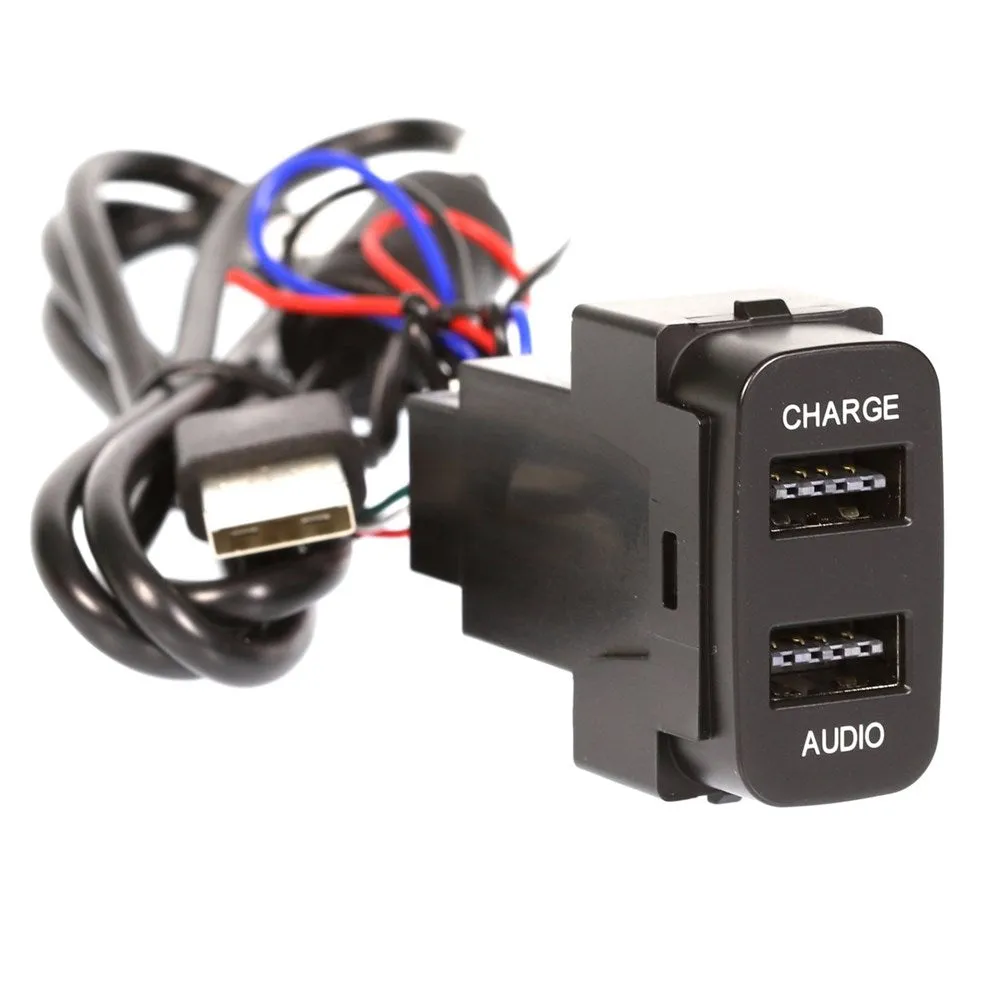 Aerpro APUSBMT2 Dual USB Charge and Sync Port fits Various Mitsubishi Models (19.5mm x 36.5mm)