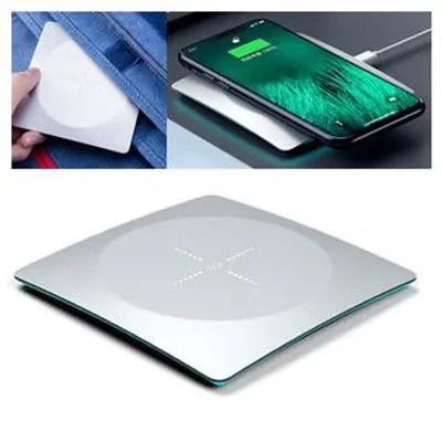 Alloy Super Thin Wireless Charger With Led Light