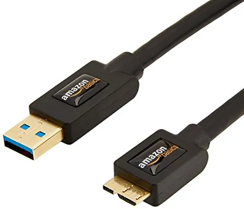 Amazon Basics USB 3.0 Charger Cable - A-Male to Micro-B - 3 Feet (0.9 Meters), Black