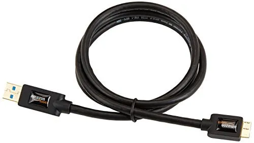 Amazon Basics USB 3.0 Charger Cable - A-Male to Micro-B - 3 Feet (0.9 Meters), Black