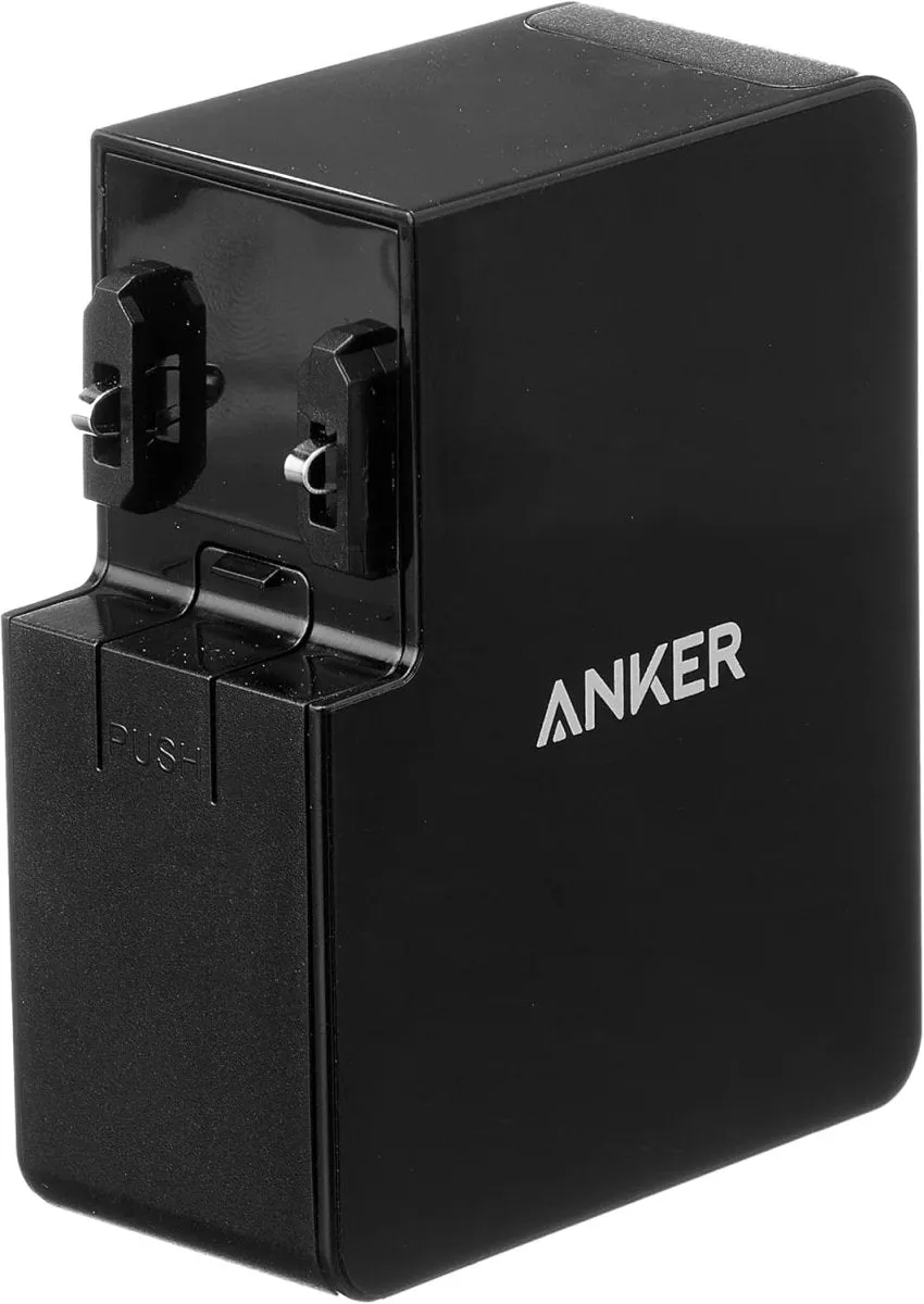 Anker powerport lite 27w 2.4a 4 port usb charger with interchangeable uk and eu travel adapter and power iq for iphone 8/8 plus/7/6s, ipad air/mini.