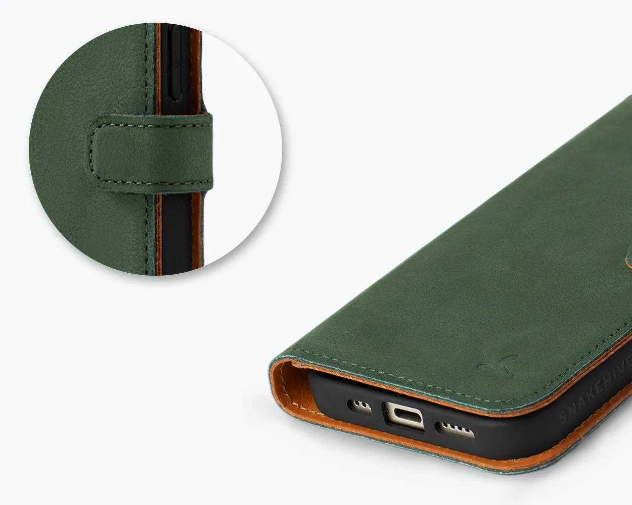 Apple iPhone 15 - Vintage Leather Wallet