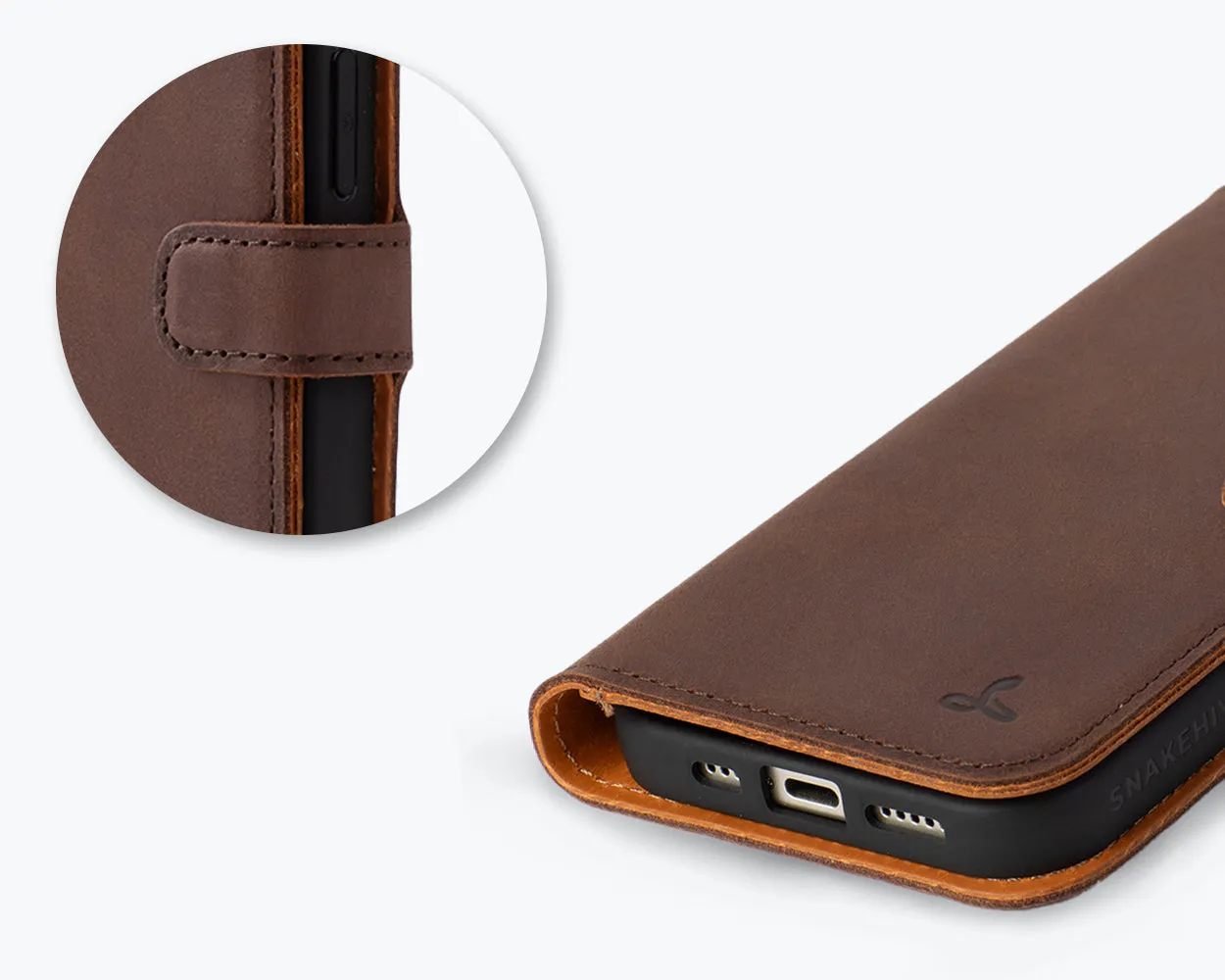 Apple iPhone 15 - Vintage Leather Wallet