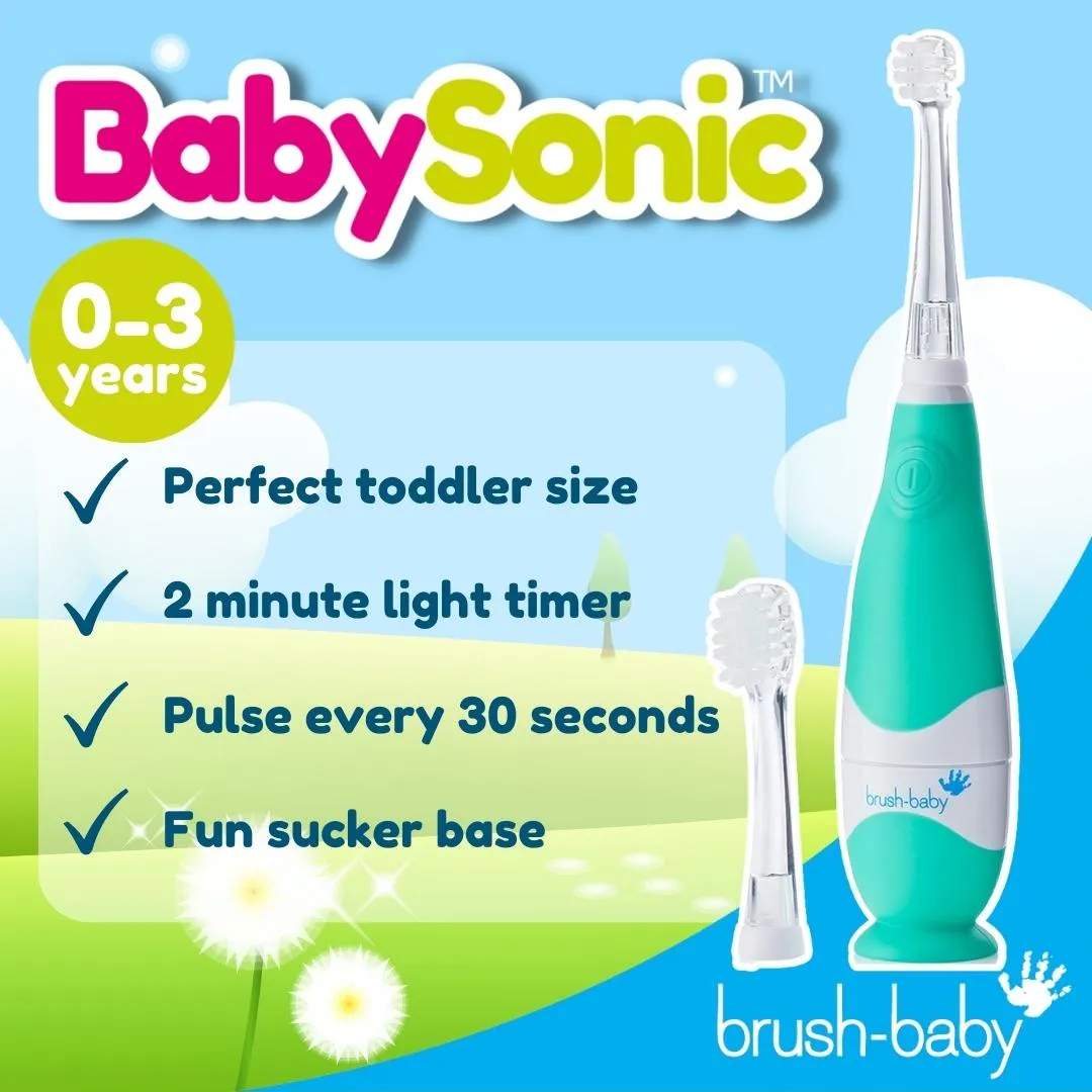 BabySonic® Teal Electric Toothbrush Gift Set