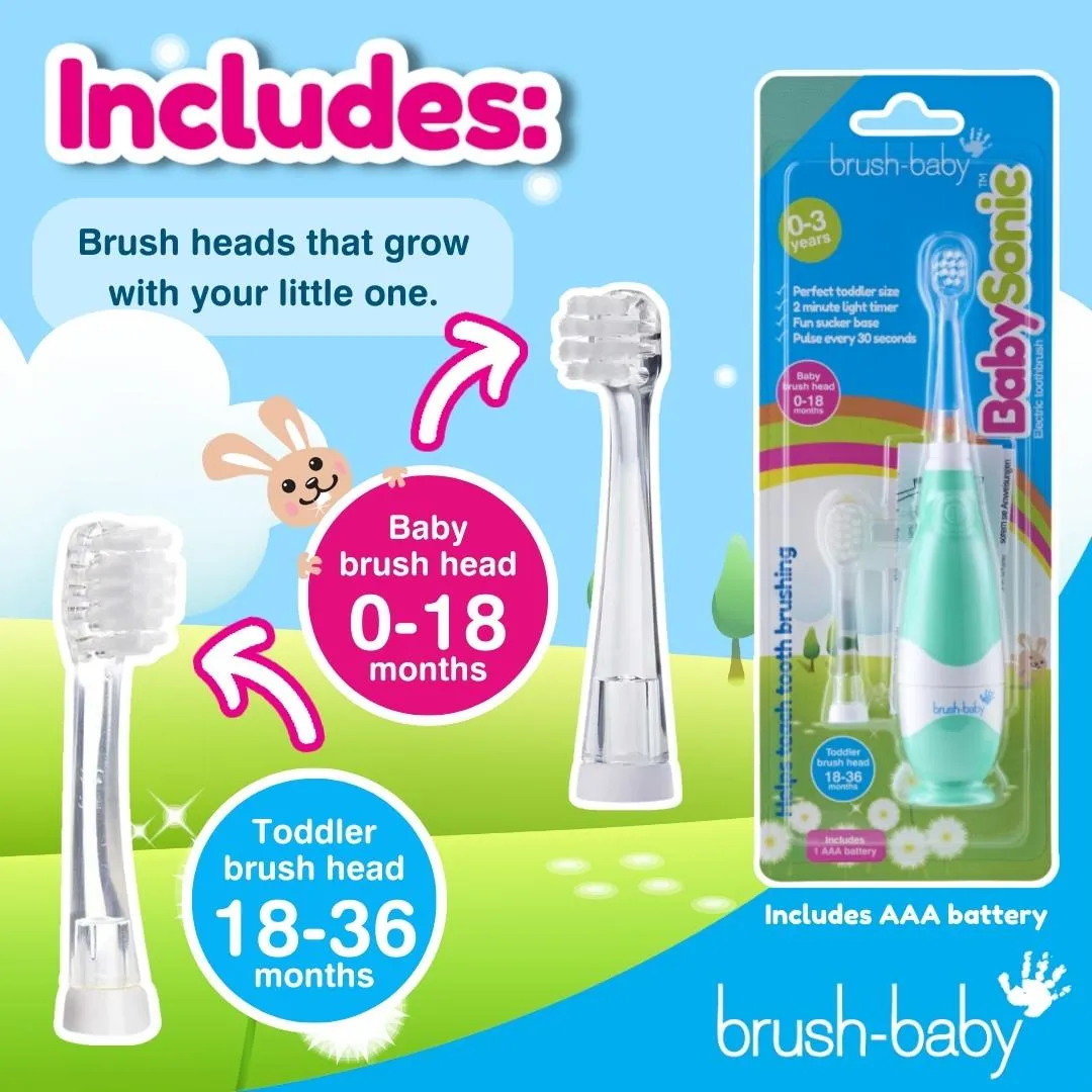 BabySonic® Teal Electric Toothbrush Gift Set