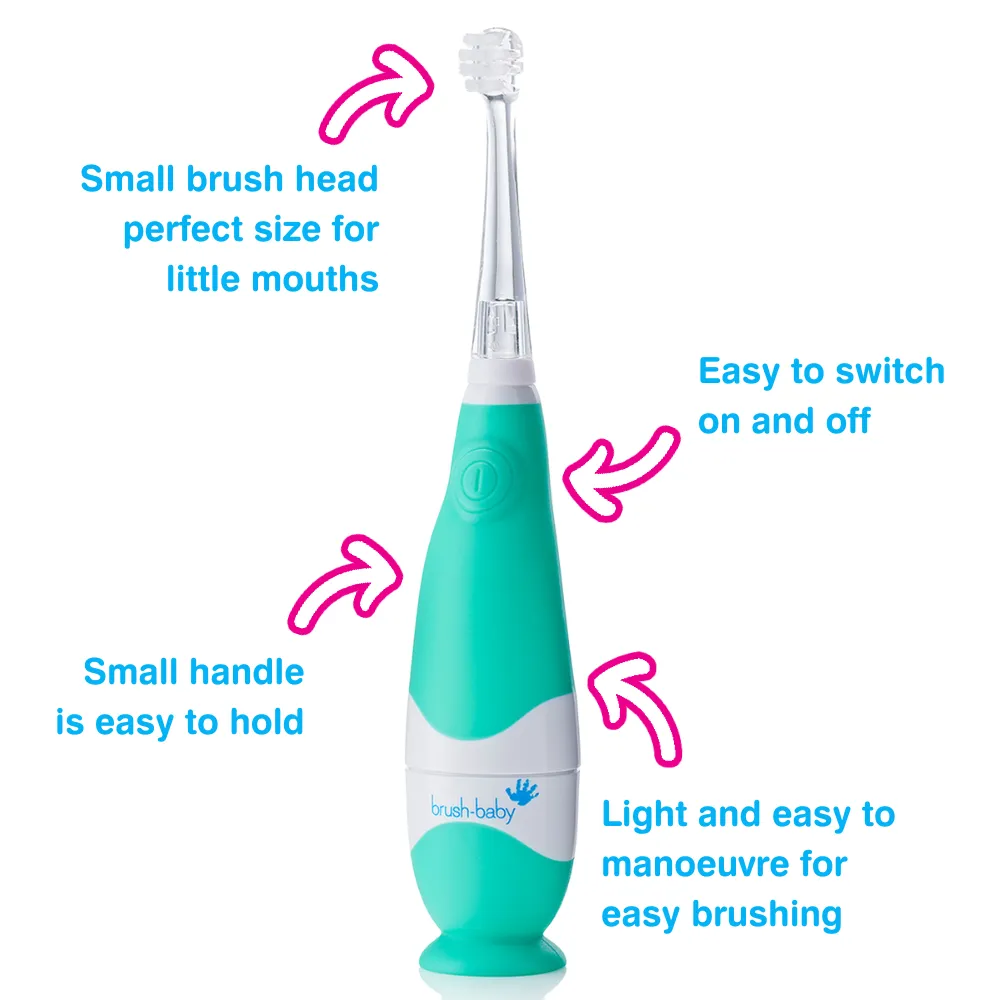 BabySonic® Teal Electric Toothbrush Gift Set