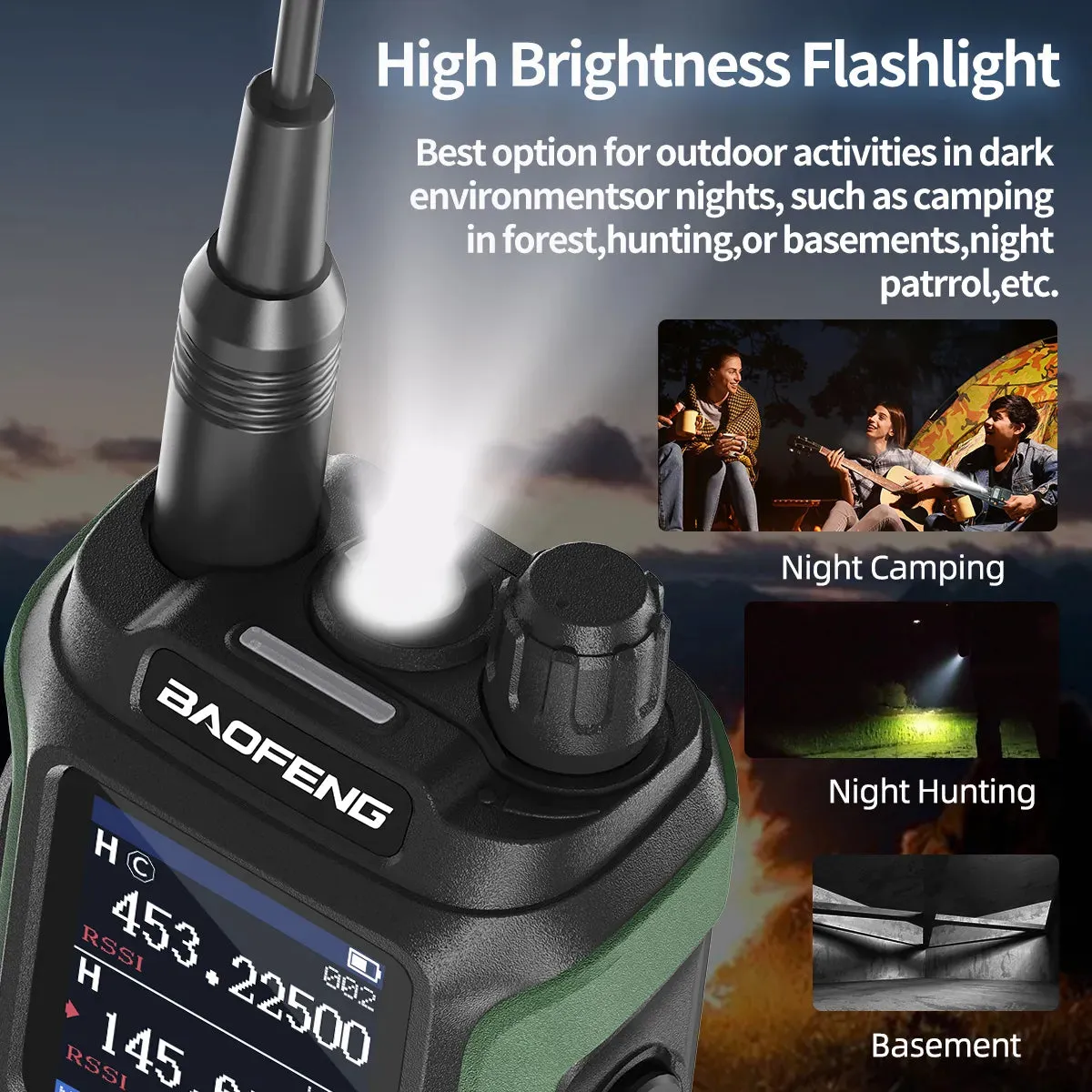 Baofeng UV-21 Pro Wireless Copy Frequency Tri-Band 999CH Waterproof Walkie Talkie TYPE C 16 KM Long Range UV-5R 17 Harm Radio