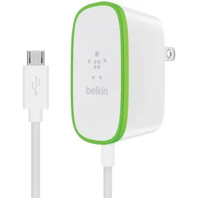 Belkin F7U009tt06-WHT Home Charger with Hardwired 6ft Micro USB Charging Cable