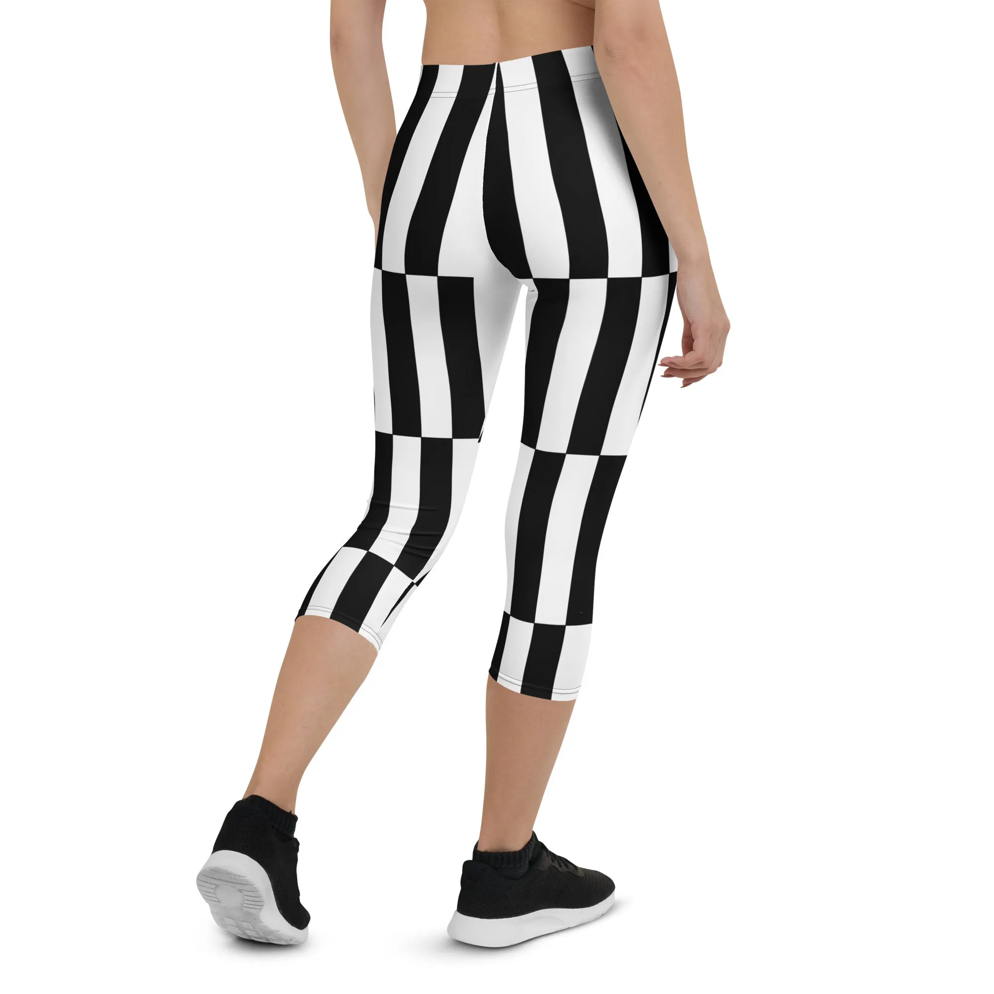 Black and White Optical Illusion Capris