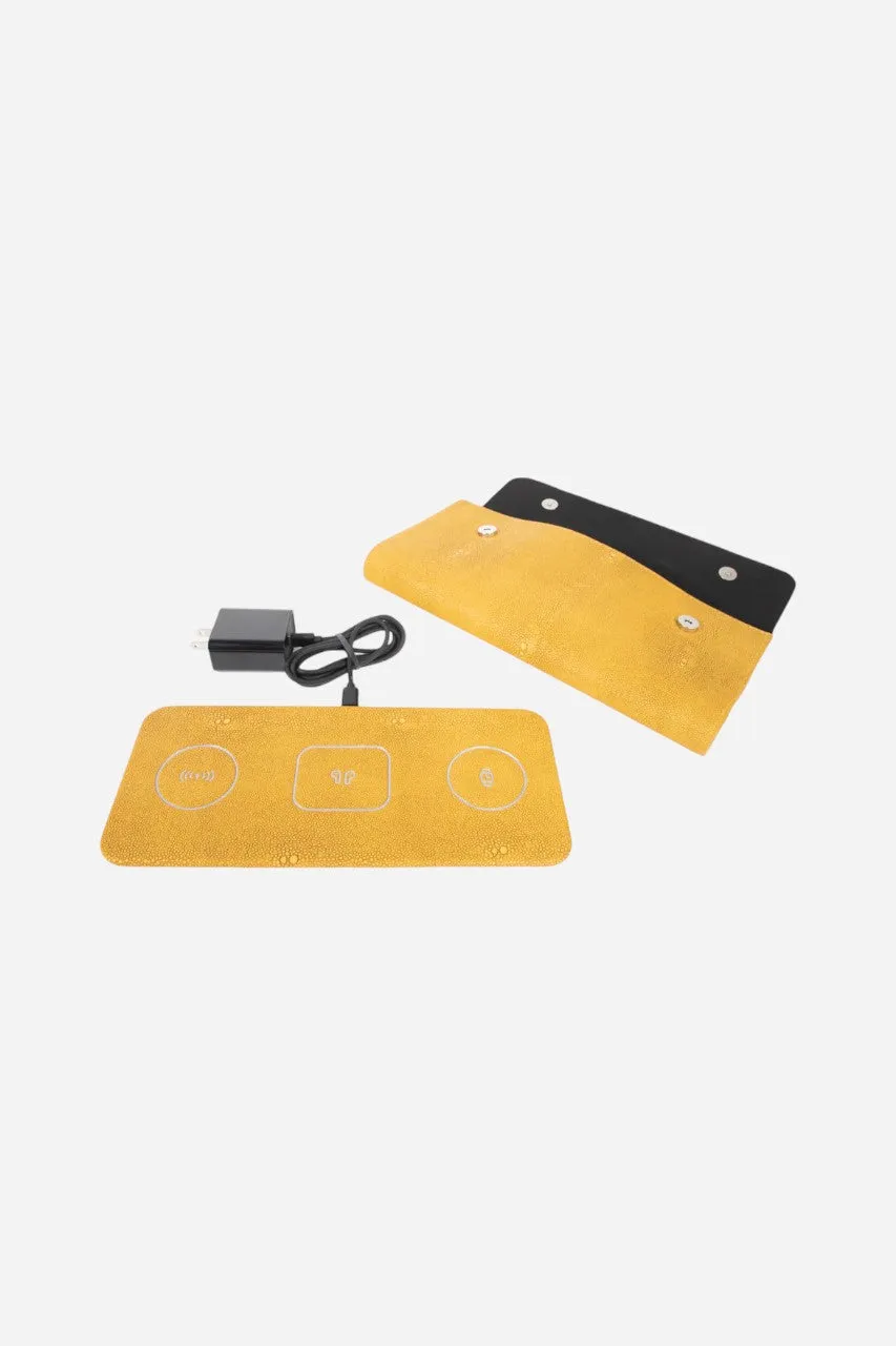 BROUK & CO. Ace 3-In-1 Wireless Charging Pad Yellow