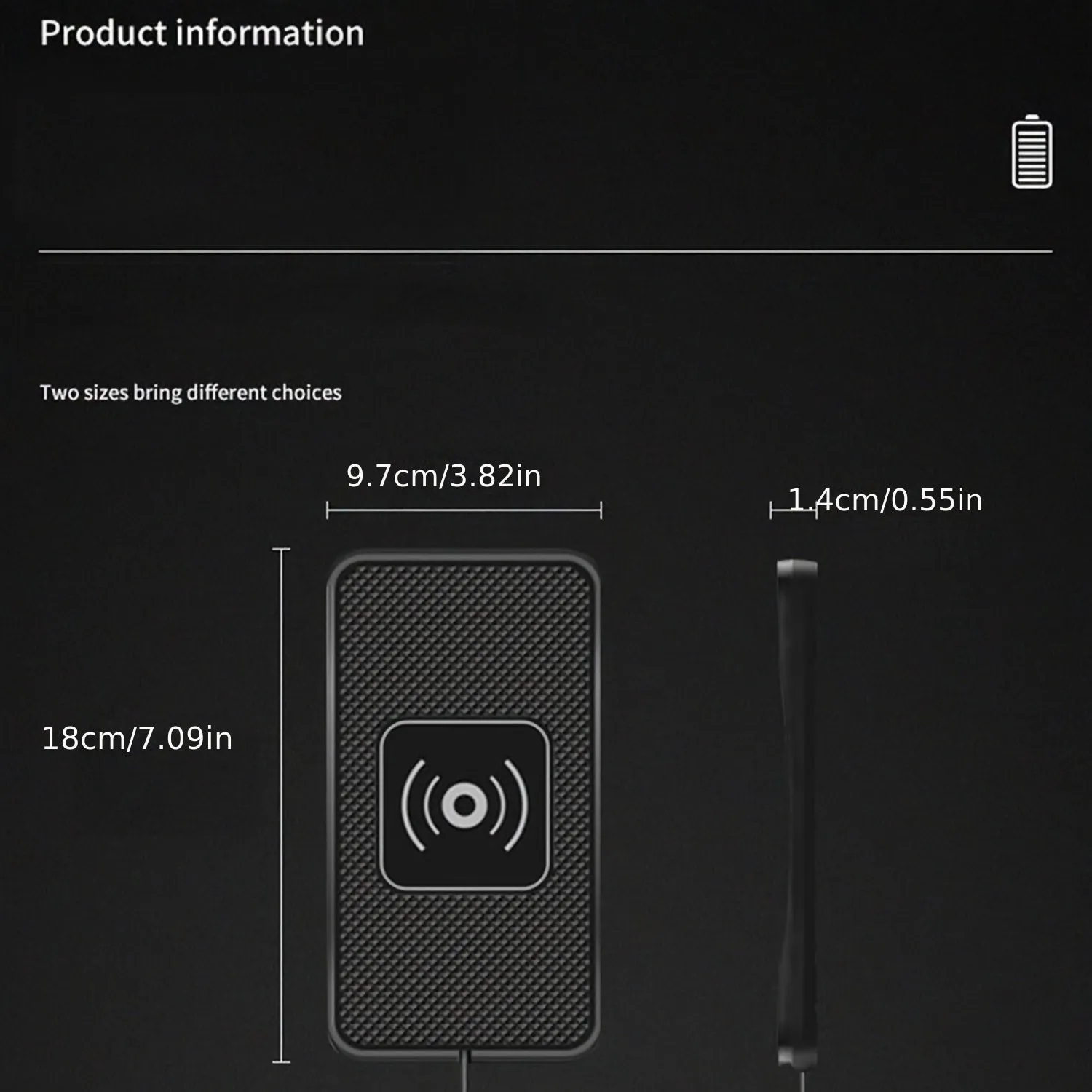 Car Wireless Charging Pad, Fast Charging Stand, 15W Fast Wireless Charger Pad Non-slip Wireless Charging Pad Wireless Charger