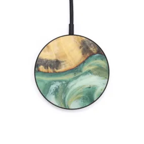 Circle Wood Resin Wireless Charger - Cathryn (Dark Green, 606015)