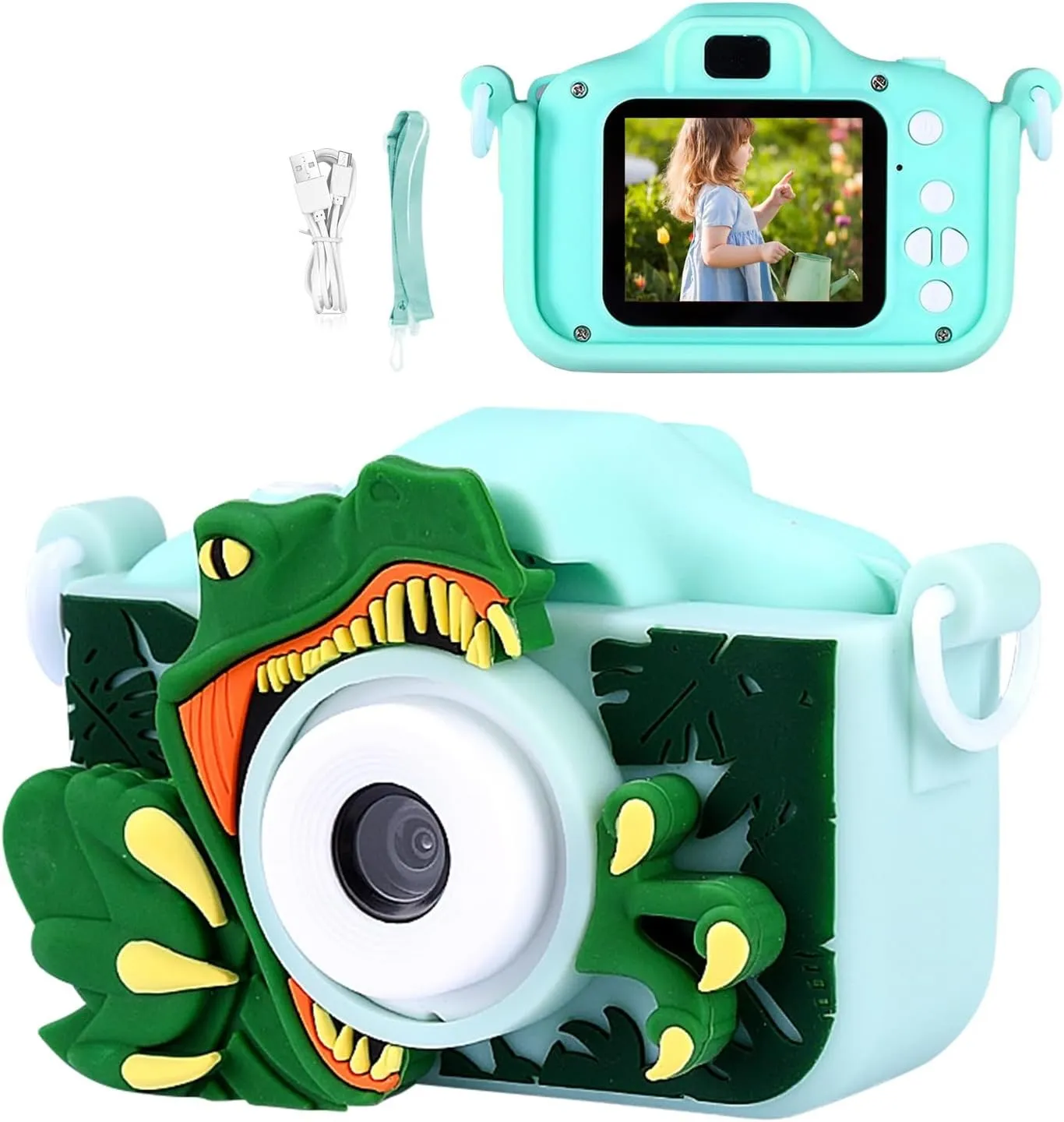 Creatures Capture: Dino-Themed Electronic Camera for Kids with Selfie Camera