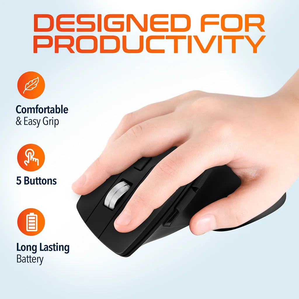 Delton S18 Ergonomic Vertical Wireless Mouse