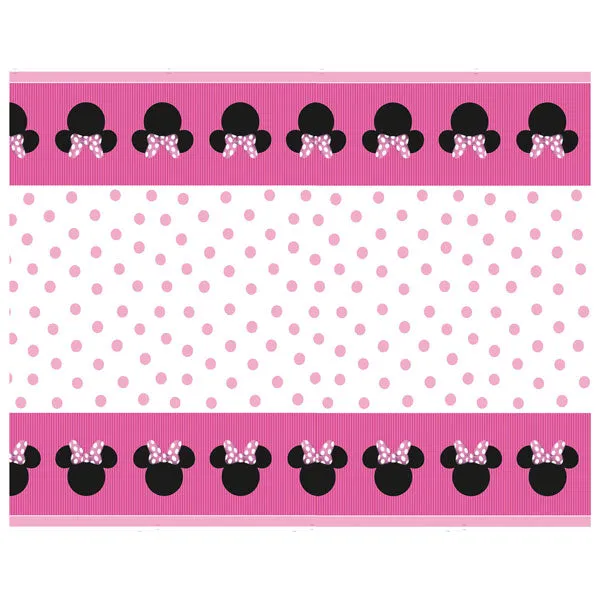 Disney Minnie Mouse Plastic Party Table Cover, 54 in x 84 in. 1 Count