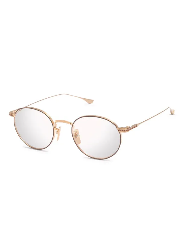 DITA JOURNEY-TWO Optical in Brushed White Gold-Mahogany Color