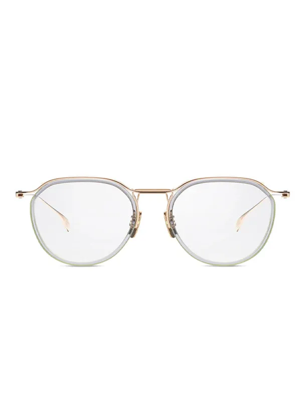 DITA SCHEMA TWO Optical in White Gold/Crystal Grey Color