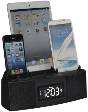 DOK CR28 3-Port Smartphone Charger with Speakerphone & Alarm Clock