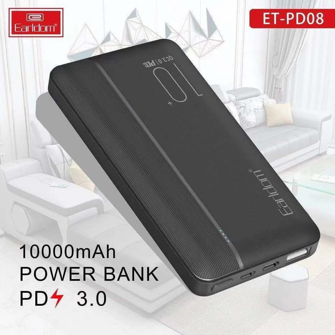 Earldom Power Bank 10000mah PD08