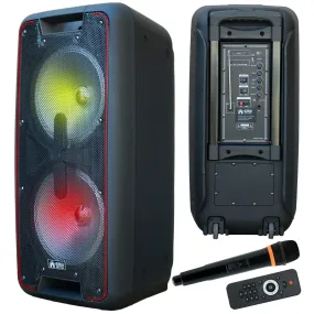 EMB PKL4001BT DUAL 10" 2000 Watts Portable Powered DJ Party PA Speaker w/Bluetooth USB