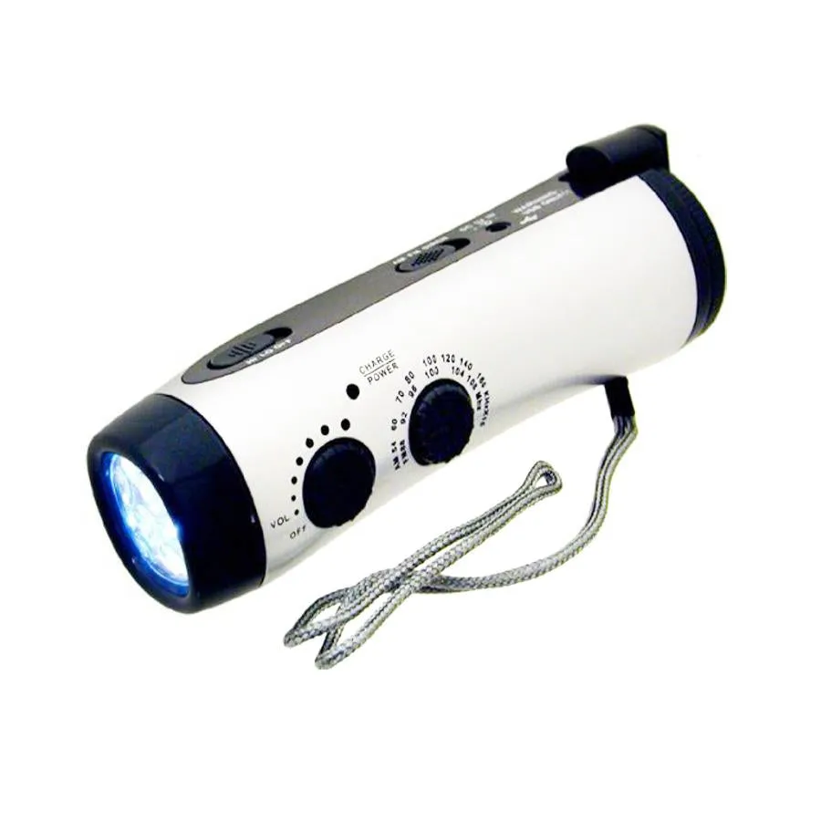 Emergency Hand Crank Dynamo 5-LED Flashlight / Radio / Charger / Siren