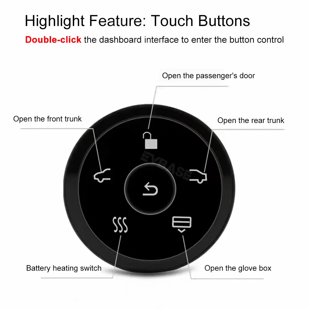 EVBASE Wireless Display HUD Magnetic for Model 3/Y/3 Highland With Rechargeable Phone Holder