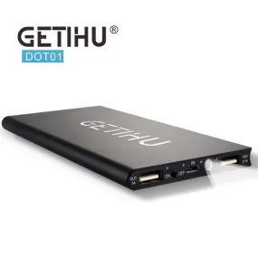 GETIHU 10000 mAh Portable Power Bank with 2 USB Ports Mobile Charger External Battery Backup Ultra Slim Thin Powerbank for iPhone 7 6s 6 Plus 5s 5 Samsung Cell Phone iPad etc.