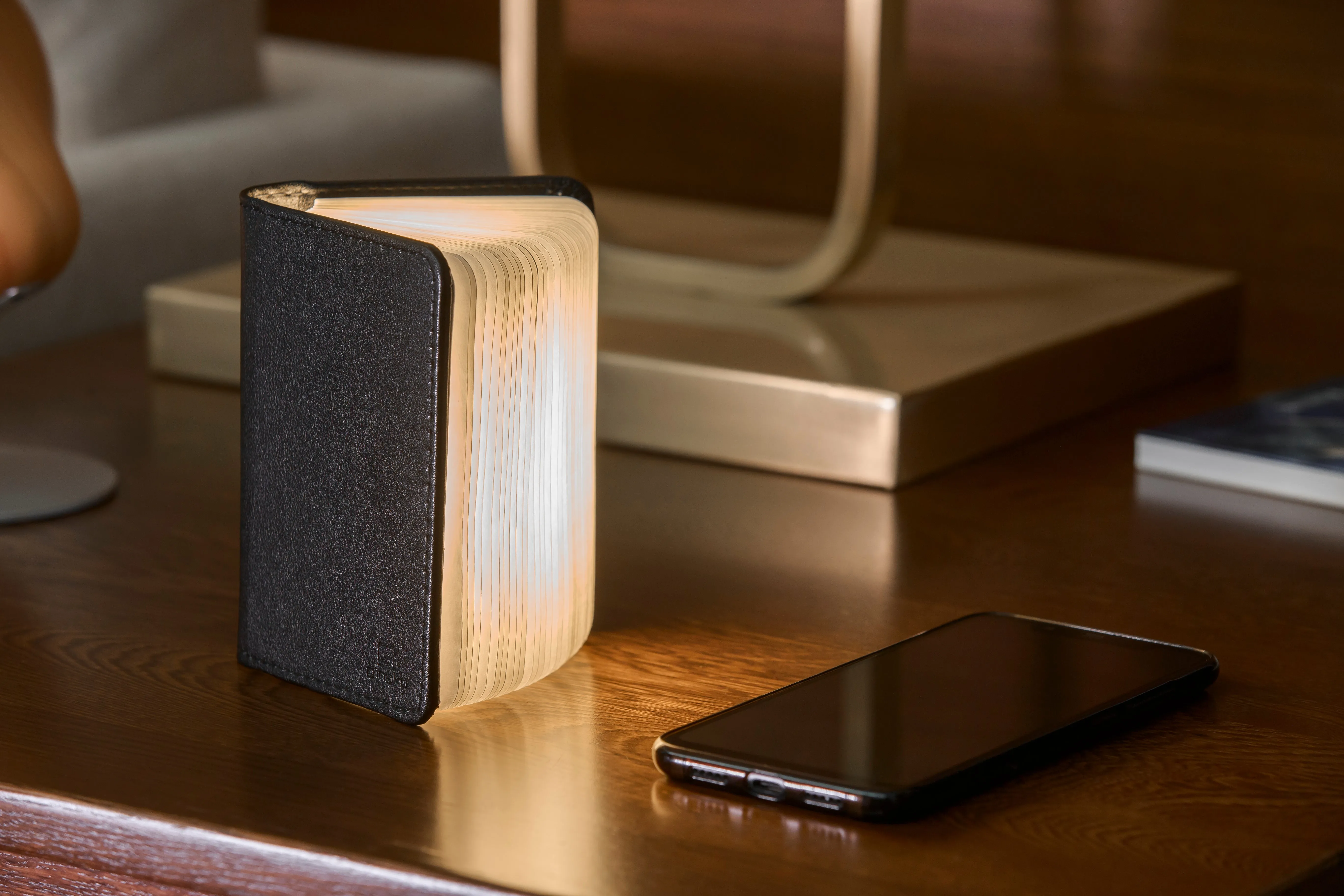 Ging-Ko Mini Black Leather Smart BookLight