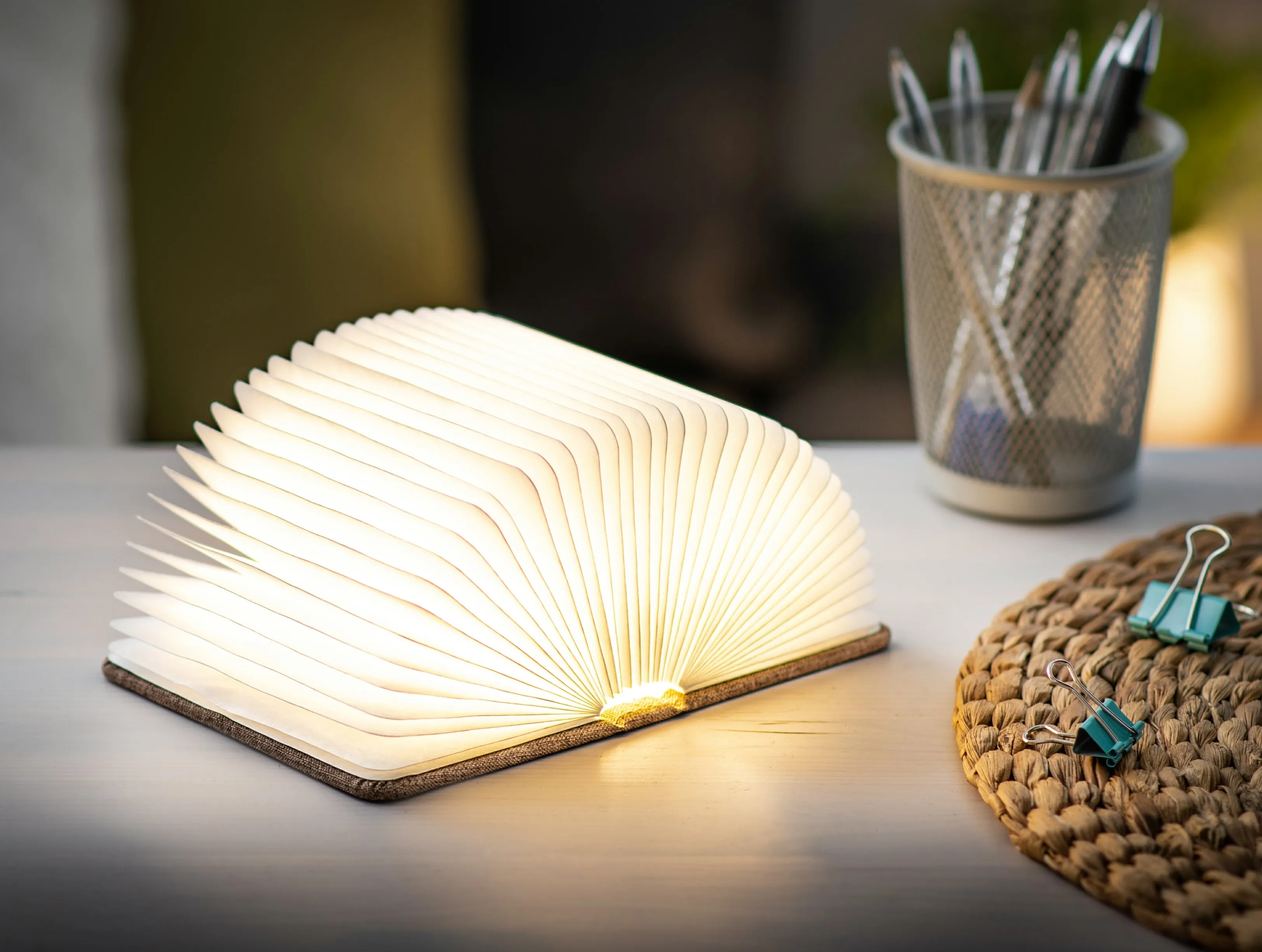 Ging-Ko Mini Fabric Smart Book Light - Coffee Brown