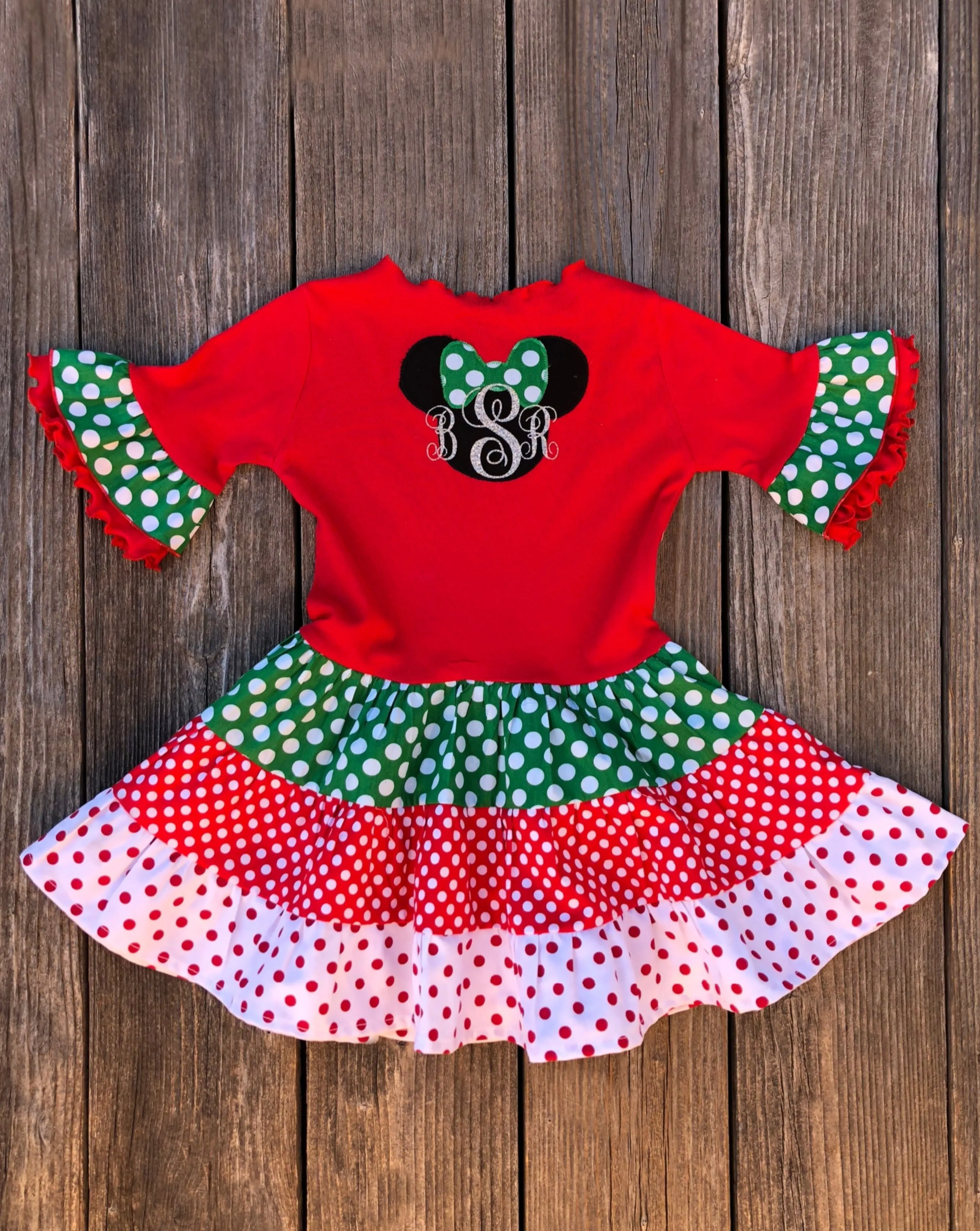 Holiday personalized Minnie Mouse Dress