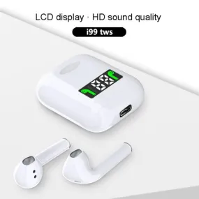 i99 TWS Wireless Bluetooth Earbuds LED Digital Display