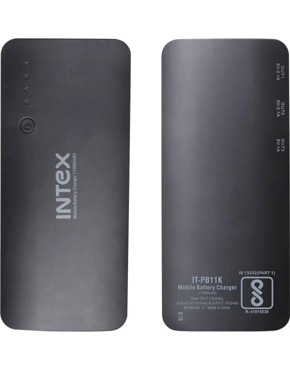 Intex IT-PB11K 11000 mAh Power Bank  (Black, Lithium-ion)