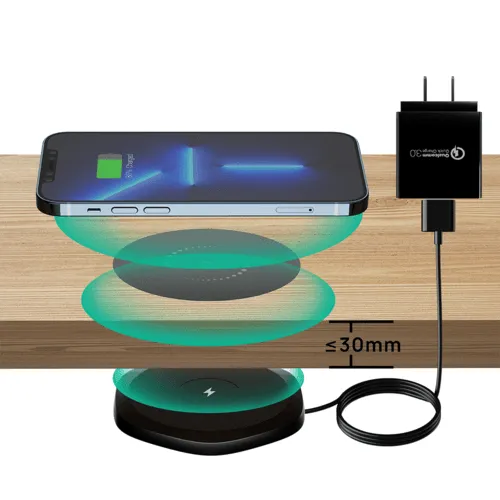 Invisible Wireless Charger 30mm Under Table QI Charger Furniture Desk