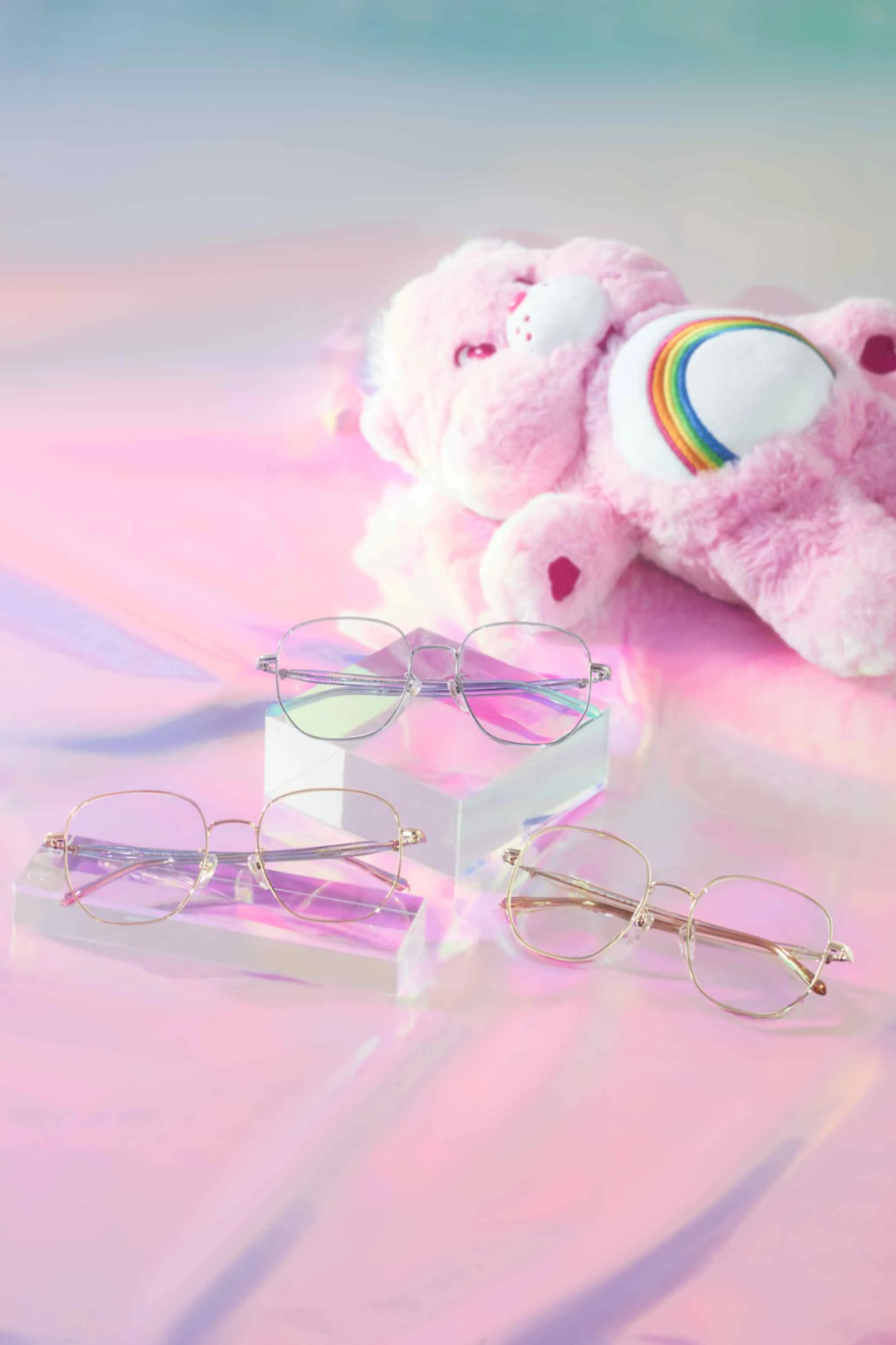 JS x Care Bears JL33091 - Square Mixed Titanium Optical Glasses