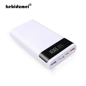 Kebidumei 5V Dual USB Power Bank Shell for 4/6 18650 Batteries - DIY Charging Storage Box