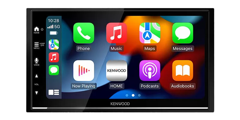 Kenwood DMX7522DABS 6.8 Inch LCD Mechless Digital Media Receiver Head Unit with Wireless Android Auto and Apple CarPlay