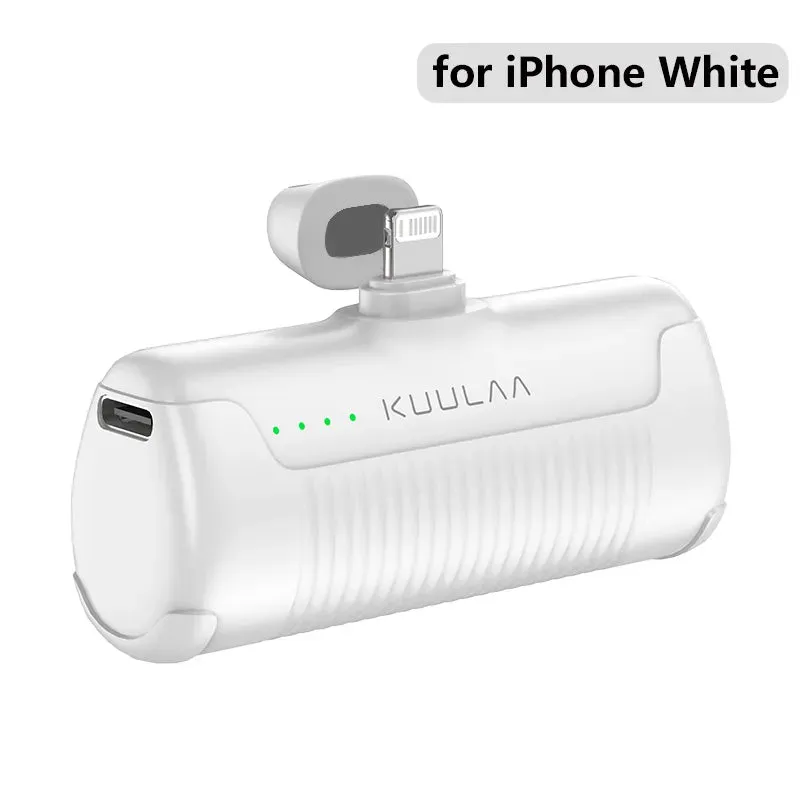 KUULAA Mini Power Bank 4500mAh - Portable Charger for iPhone 15/14/13/12 Pro Max & Samsung/Xiaomi - External Battery PowerBank