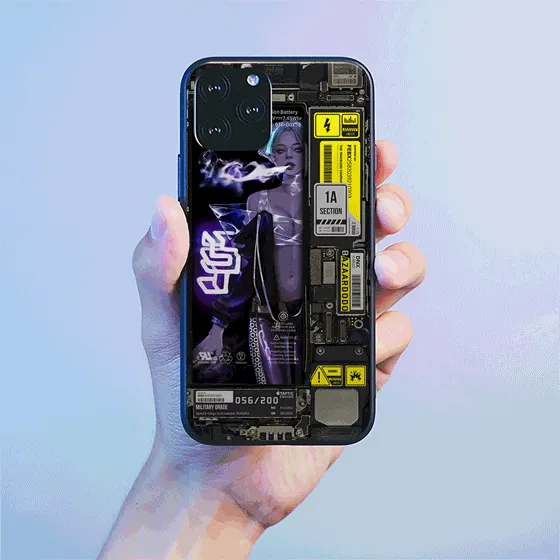 Lady Purple Industrial LED Case for iPhone